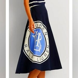 Ralph Lauren A-line logo skirt